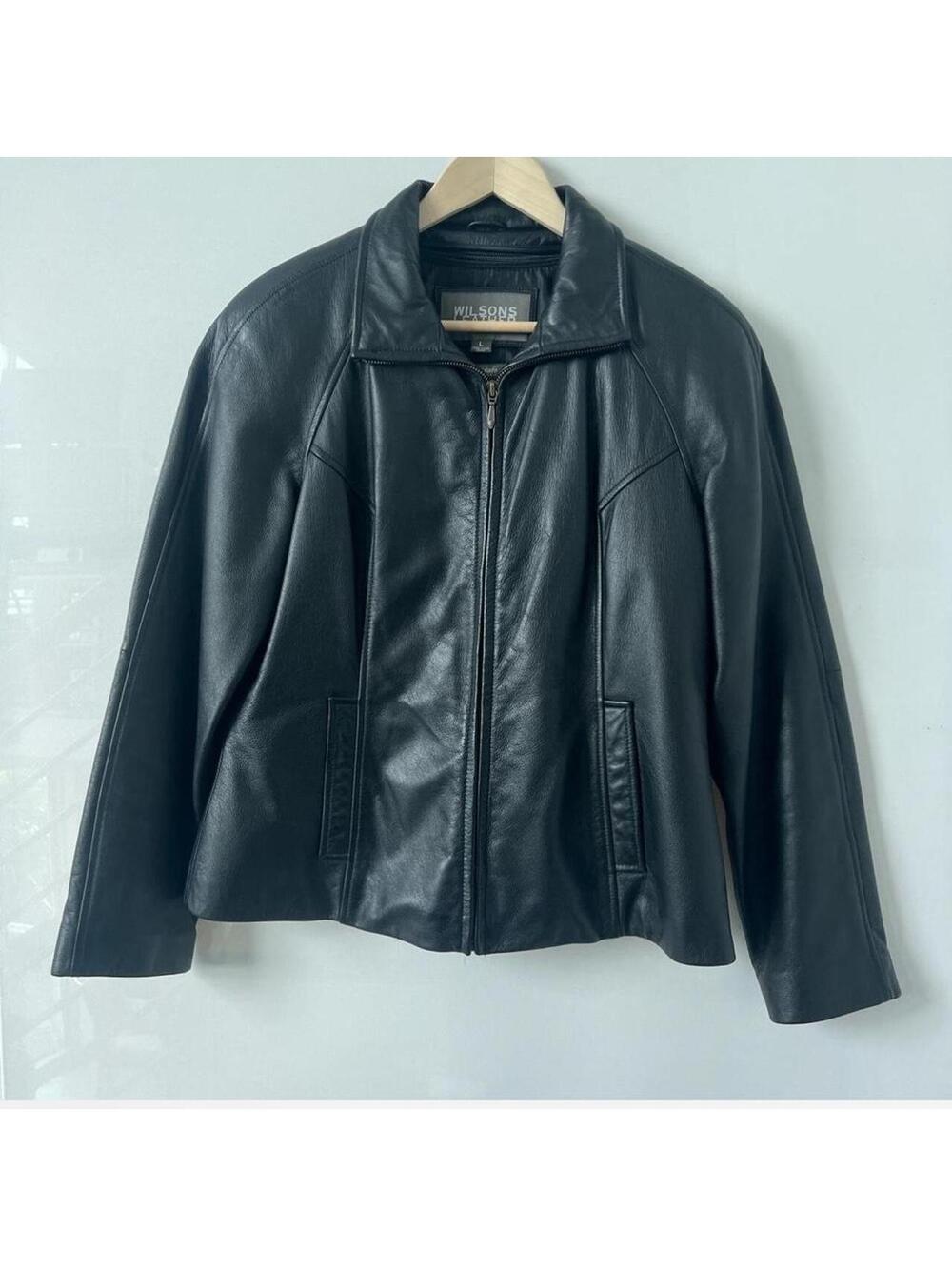 Black leather jacket from Wilson’s leather